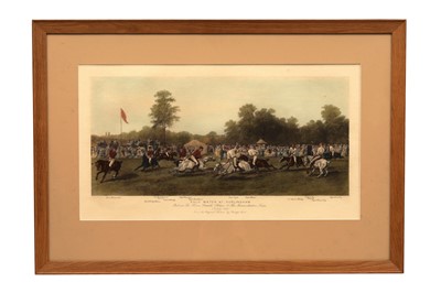 Lot 370 - TWO COLOUR ETCHINGS BY FRANCISQUE REBOUR  OF POLO PLAYERS