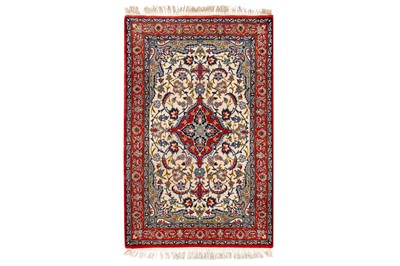Lot 41 - AN EXTREMELY FINE PART SILK ISFAHAN RUG, CENTRAL PERSIA