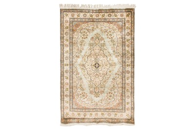 Lot 55 - AN EXTREMELY FINE WESTERN ANATOLIAN SILK RUG, TURKEY