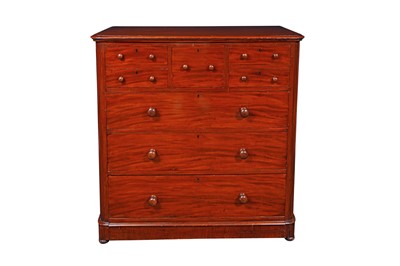 Lot 342 - A VICTORIAN MAHOGANY CHEST, CIRCA 1860