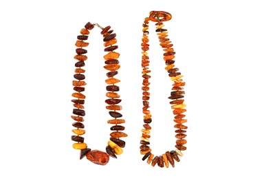 Lot 55 - TWO AMBER NECKLACES