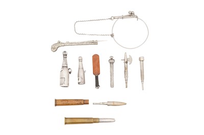 Lot 105 - A MID 19TH CENTURY SAMPSON MORDAN & CO NOVELTY PROPELLING PENCIL IN THE FORM OF A GUN WITH BAYONET