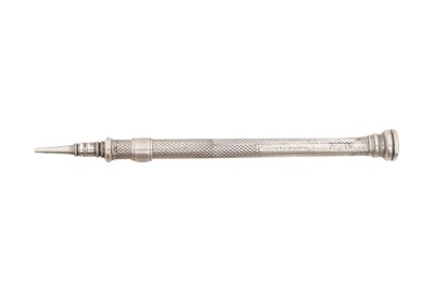 Lot 104 - A GROUP OF SIX VICTORIAN AND LATER SAMPSON MORDAN & CO SILVER PROPELLING PENCILS