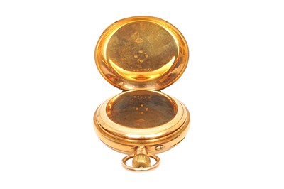 Lot 84 - OPEN FACED POCKET WATCH - 18K GOLD 