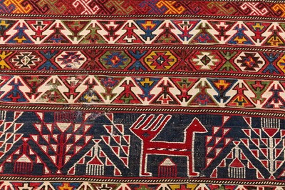 Lot 2 - A TWO SHAHSAVAN FLAT WEAVE SMALL RUGS, NORTH-WEST PERSIA