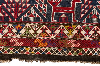 Lot 2 - A TWO SHAHSAVAN FLAT WEAVE SMALL RUGS, NORTH-WEST PERSIA