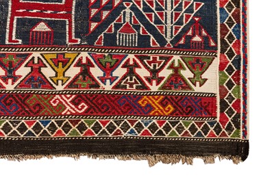 Lot 2 - A TWO SHAHSAVAN FLAT WEAVE SMALL RUGS, NORTH-WEST PERSIA