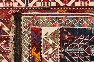 Lot 2 - A TWO SHAHSAVAN FLAT WEAVE SMALL RUGS, NORTH-WEST PERSIA