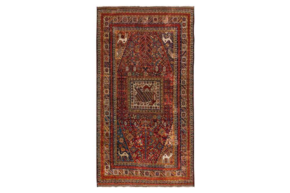 Lot 23 - AN ANTIQUE QASHQAI CARPET, SOUTH-WEST PERSIA