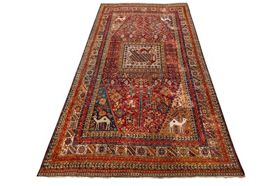 Lot 23 - AN ANTIQUE QASHQAI CARPET, SOUTH-WEST PERSIA