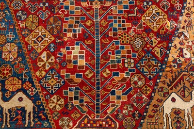 Lot 23 - AN ANTIQUE QASHQAI CARPET, SOUTH-WEST PERSIA
