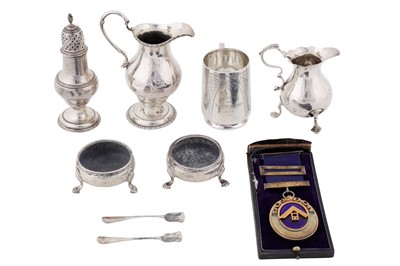 Lot 244 - A George III silver cream jug, probably London circa 1760 by Christopher Makemeid