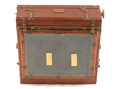 Lot 77 - A Good J R Murray 10" x 8" Wood & Brass Field Plate Camera.