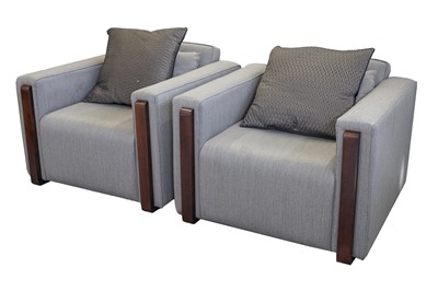 Lot 387 - A PAIR OF CONTEMPORARY ARMCHAIR