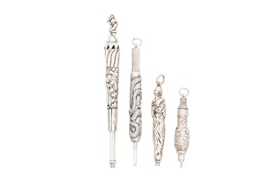 Lot 97 - AN AMERICAN STERLING SILVER 'SNAKE' PROPELLING PENCIL BY GEORGE W HEATH & CO