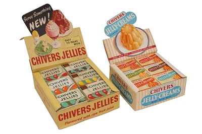 Lot 292 - TWO CHIVERS COUNTER DISPLAYS FOR JELLY CREAMS AND CHIVERS JELLIES