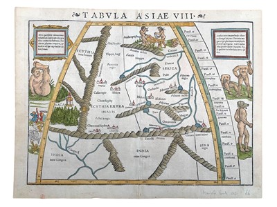 Lot 51 - ‘Monster Map’ Munster (Sebastian) Tabula Asiae VIII, 1552