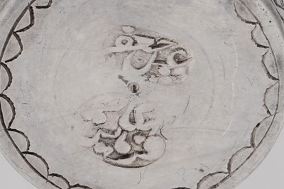 Lot 304 - An early 20th century Persian (Iranian) silver shots set on tray, Isfahan circa 1920 by Ja'far