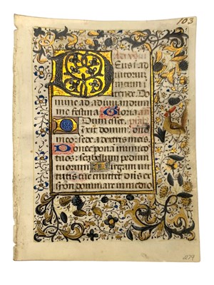 Lot 3 - Leaf from a Book of Hours, Leaf from a Book of Hours, vellum. Flanders. [c. 15th.]