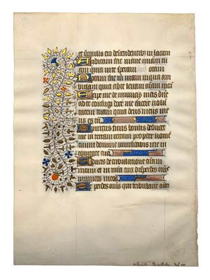 Lot 5 - Leaf from a Book of Hours., on vellum. Northern France (c. 1440)