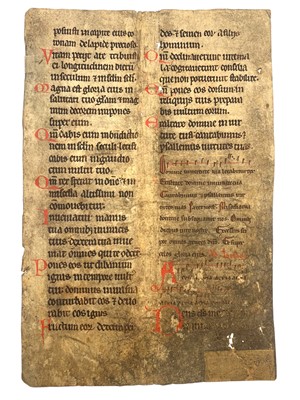 Lot 6 - Leaf from a noted Missal, in Latin, Vellum. France [c.13th]