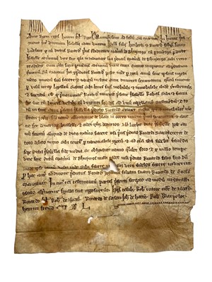 Lot 1 - Agreement between Isabella, widow of William, son of Herbert, and Richard their son, 1265