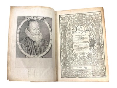 Lot 23 - Coke.  The First Part of the Institutes of the Lawes of England,, fourth edition, 1639
