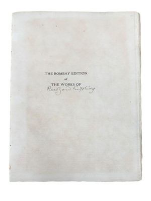 Lot 138 - Kipling. Signature.