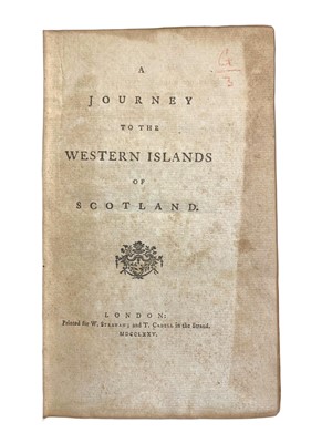 Lot 136 - Johnson. A Journey to the Western Islands of Scotland. 1775