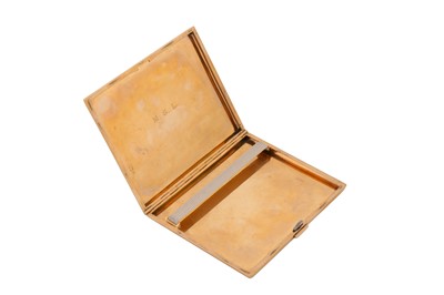 Lot 5 - A George V 9 carat gold cigarette case, Birmingham 1925 by William Neale and Son