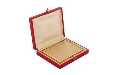Lot 5 - A George V 9 carat gold cigarette case, Birmingham 1925 by William Neale and Son