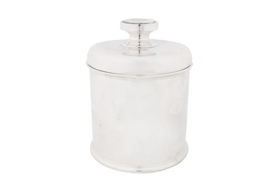 Lot 406 - A mid-20th century American sterling silver biscuit box or cannister, New York circa 1960 by Tiffany and Co