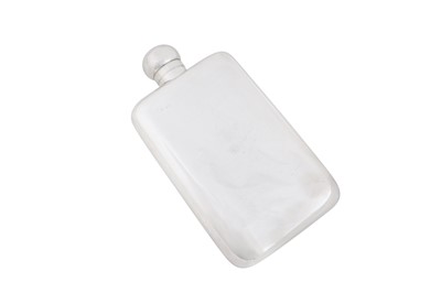 Lot 161 - A large Victorian sterling silver spirit or hip flask, London probably 1888 by Walter Thornhill and Co