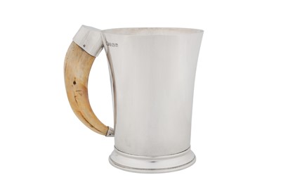 Lot 472 - A George VI sterling silver large mug, Birmingham 1939 by Hukin and Heath
