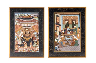 Lot 85 - A PAIR OF MUGHAL GOUACHE PAINTINGS, LATE 20TH CENTURY