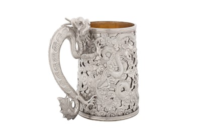 Lot 1 - A late 19th century Chinese export silver mug, Canton circa 1870, marked Feng Zhao Ji