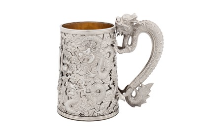 Lot 1 - A late 19th century Chinese export silver mug, Canton circa 1870, marked Feng Zhao Ji
