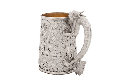 Lot 1 - A late 19th century Chinese export silver mug, Canton circa 1870, marked Feng Zhao Ji