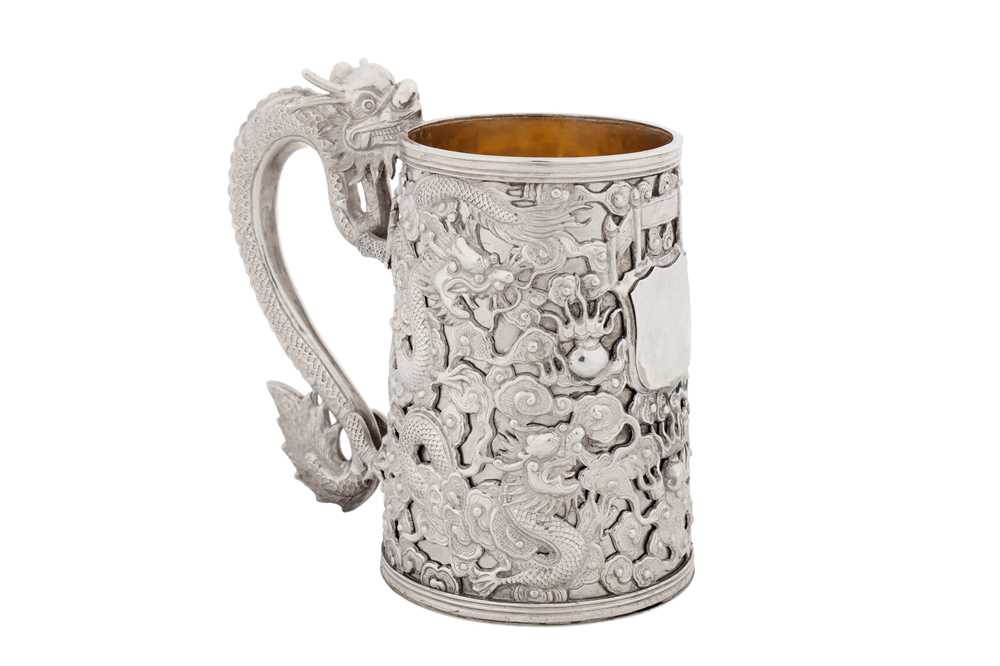 Lot 1 - A late 19th century Chinese export silver mug, Canton circa 1870, marked Feng Zhao Ji