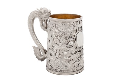 Lot 1 - A late 19th century Chinese export silver mug, Canton circa 1870, marked Feng Zhao Ji