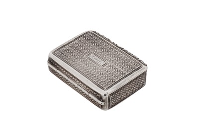 Lot 42 - A George IV sterling silver vinaigrette, Birmingham 1828 by John Bettridge