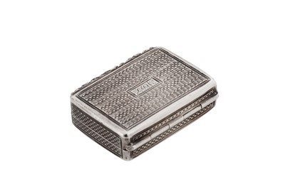 Lot 42 - A George IV sterling silver vinaigrette, Birmingham 1828 by John Bettridge