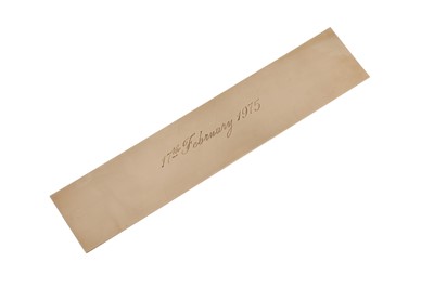 Lot 13 - An Elizabeth II 9 carat gold ruler, Birmingham 1975 by HC (untraced)