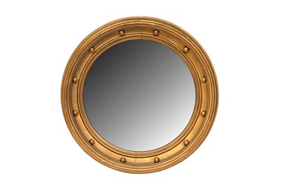 Lot 142 - A COLLECTION OF THREE GILTWOOD FRAMED CONVEX MIRRORS, 19TH AND 20TH CENTURY