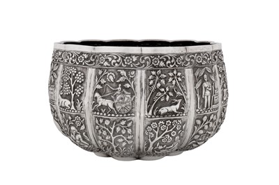Lot 210 - An interesting late 19th century Anglo – Indian unmarked silver bowl, Lucknow circa 1890