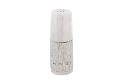 Lot 459 - An Elizabeth II modernist sterling silver pepper caster, London 1970 by Gerald Benney (1930-2008)