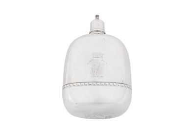 Lot 60 - Earl of Eglinton - A George II silver spirit or hip flask, London circa 1750 by Alexander Johnston (reg. Jan 1748)