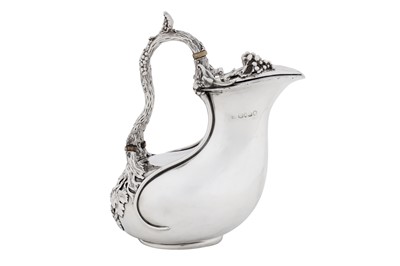 Lot 504 - An early Victorian sterling silver ‘askos’ claret jug, London 1839 by W? probably for William Elliot
