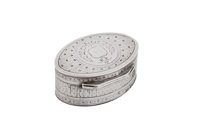 Lot 36 - A George III sterling silver nutmeg grater, London 1792 by Thomas Phipps and Edward Robinson