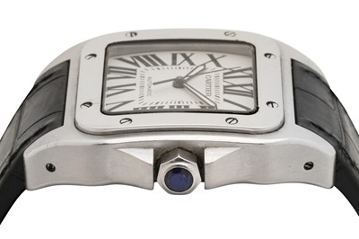 Lot 200 - A MEN'S CARTIER SANTOS 100 XL WRISTWATCH